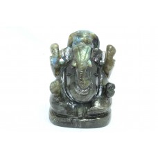 Handcrafted Natural labradorite Stone God Ganesha Idol Decorative gift item